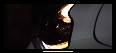 Tesla Model 3 Ludicrous Series White/Amber Plug and Play Headlights (Blacked Out) - TesLux Innovations